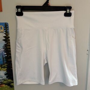White Biker Shorts